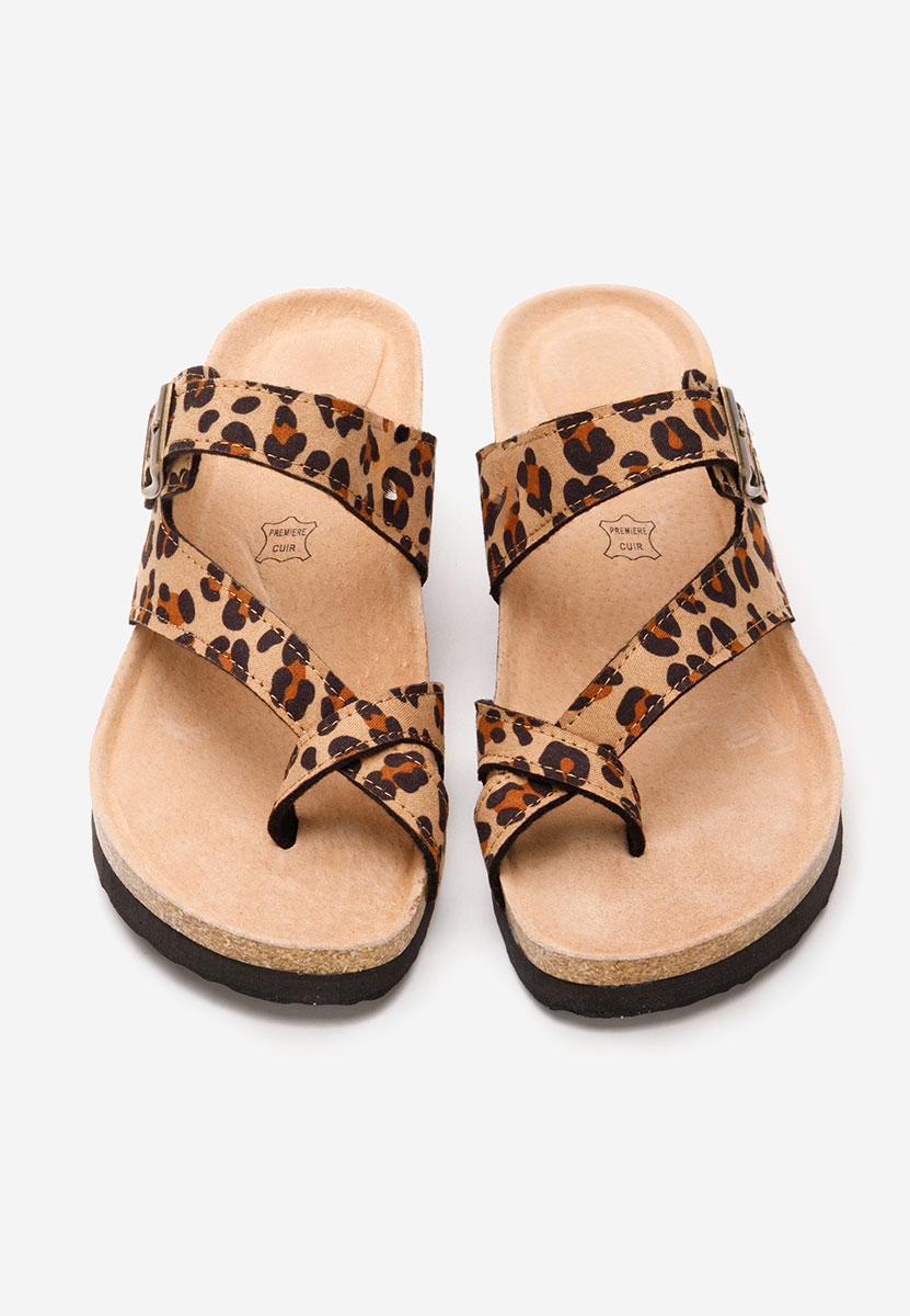 Papuci cu platforma Wandana V2 leopard