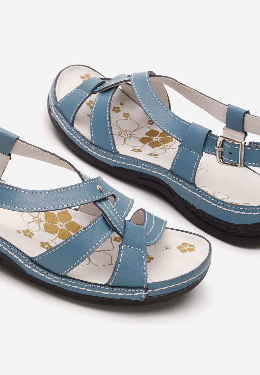 Sandale dama piele Zinga bleu