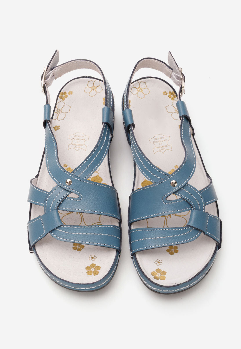 Sandale dama piele Zinga bleu