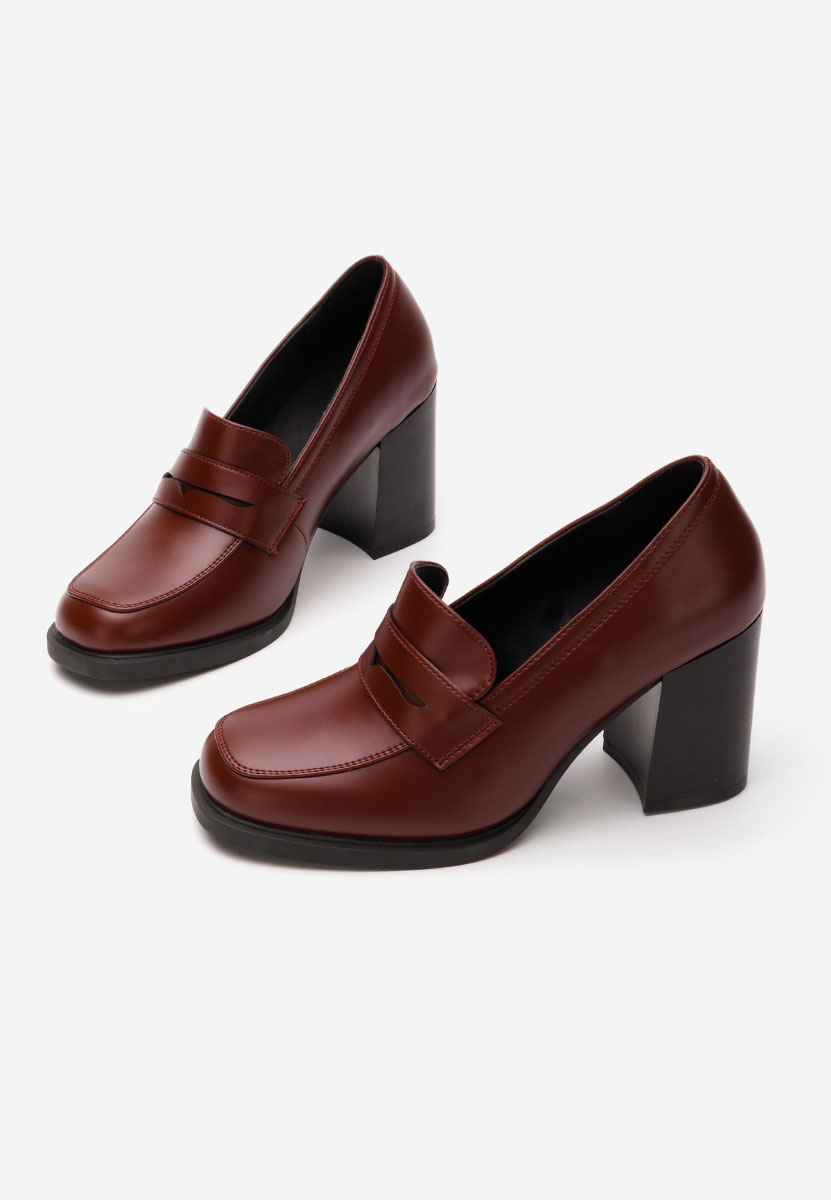 Mocasini cu toc Odesia V3 grena