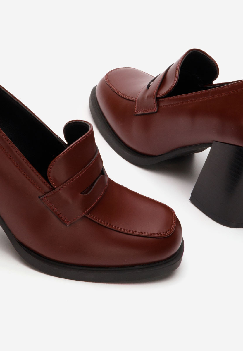 Mocasini cu toc Odesia V3 grena