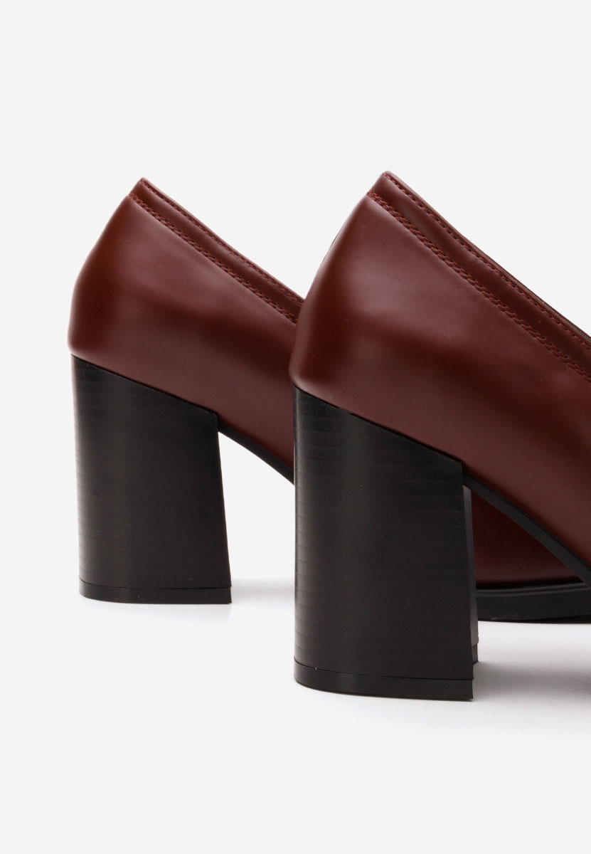 Mocasini cu toc Odesia V3 grena