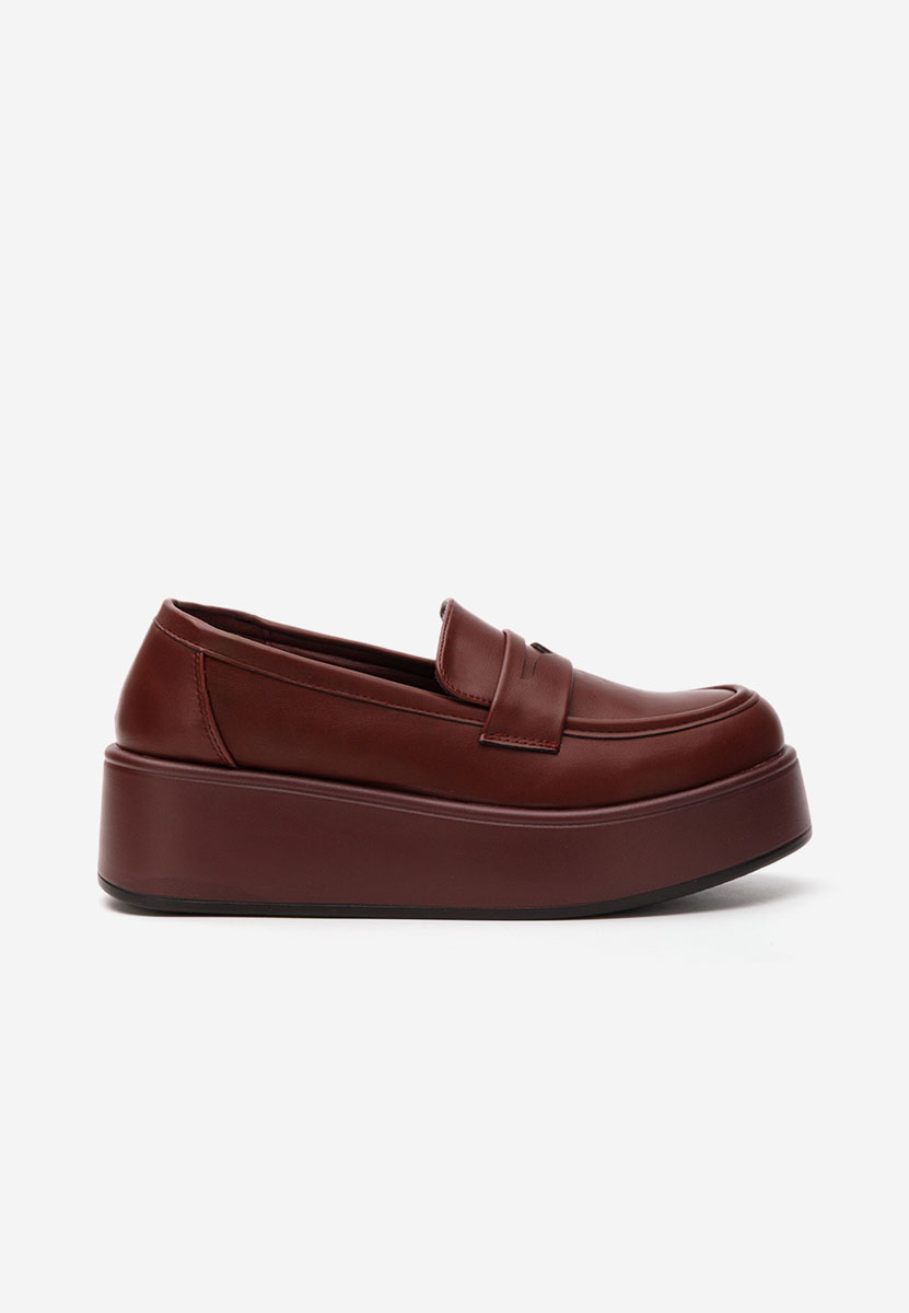 Mocasini cu platforma Minky grena