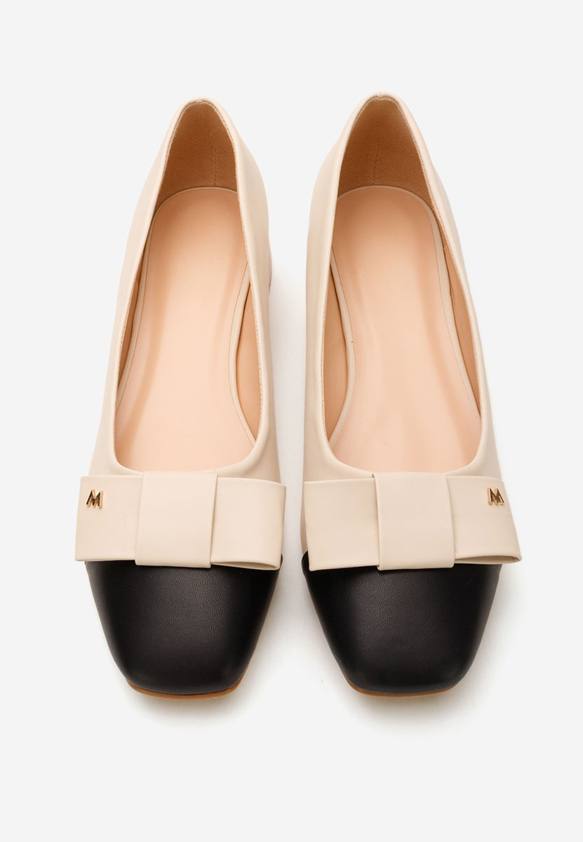 Pantofi cu toc mic Wuga bej