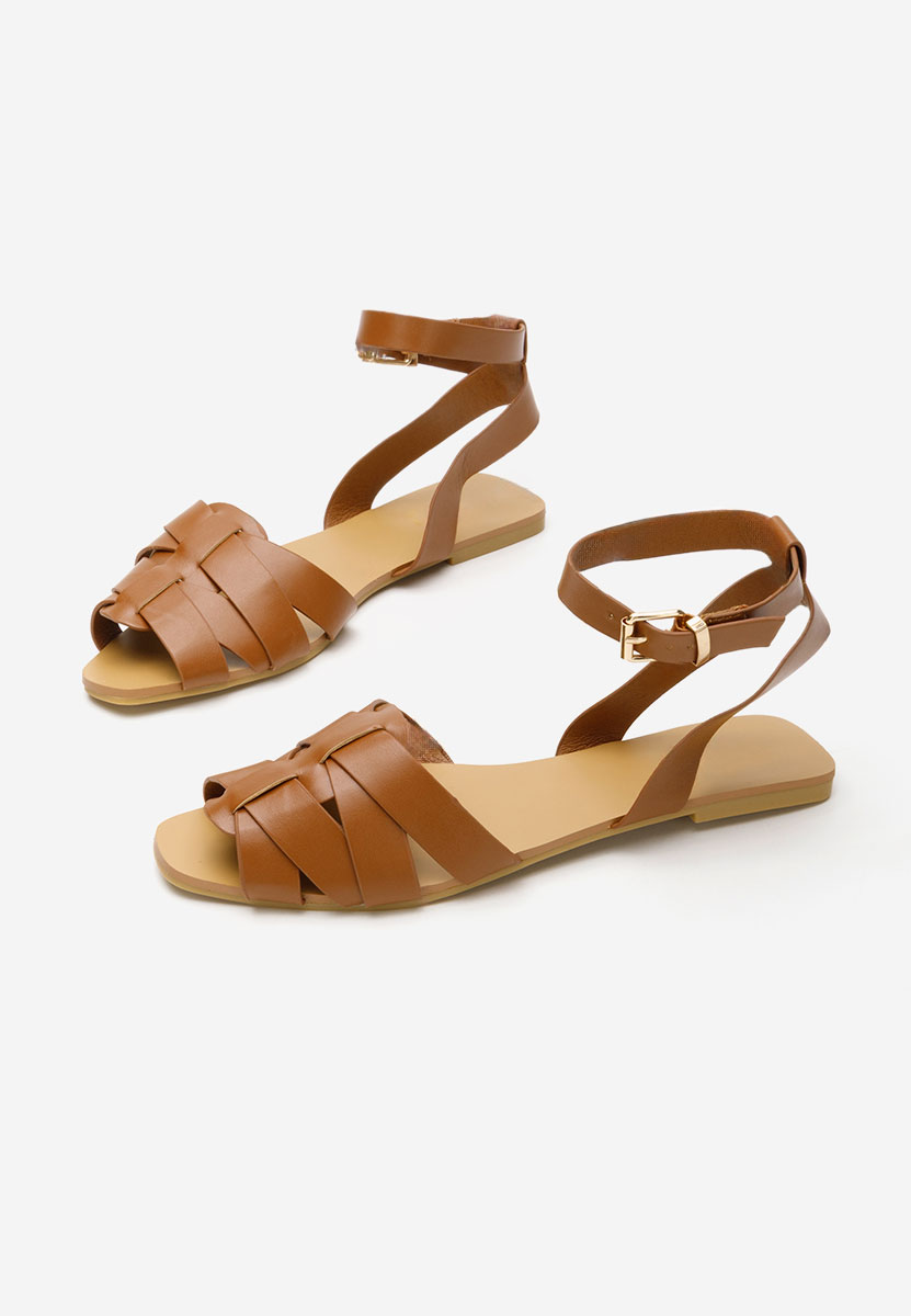 Sandale fara toc Carysa camel