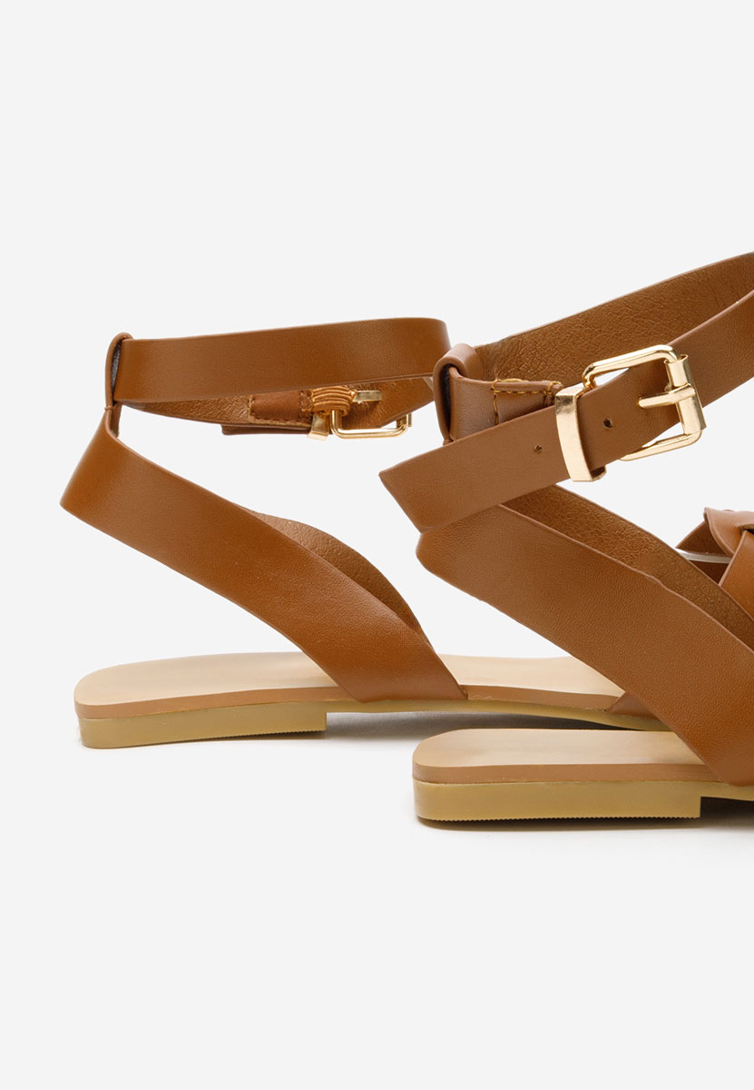 Sandale fara toc Carysa camel