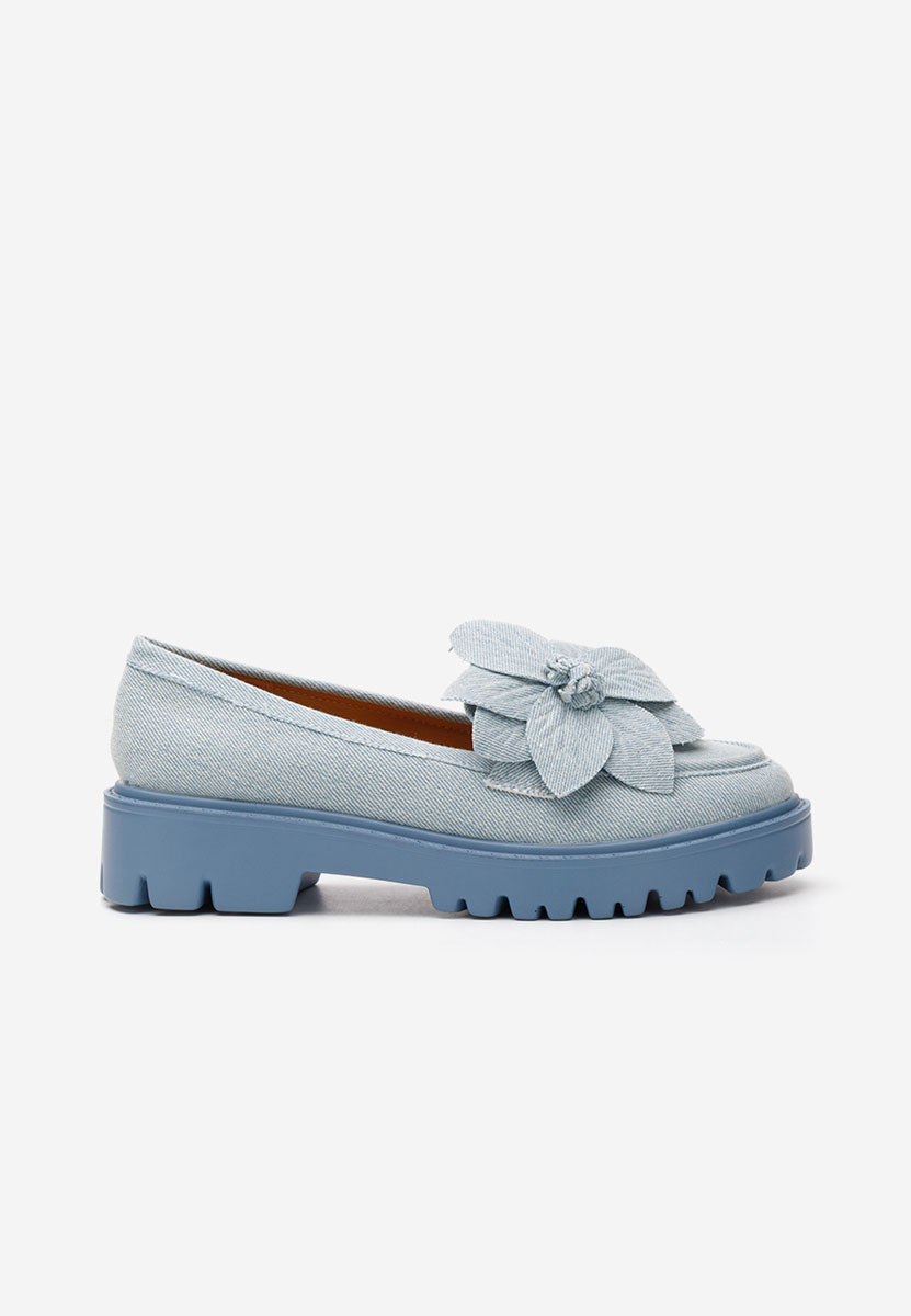 Mocasini cu talpa groasa Camelea denim