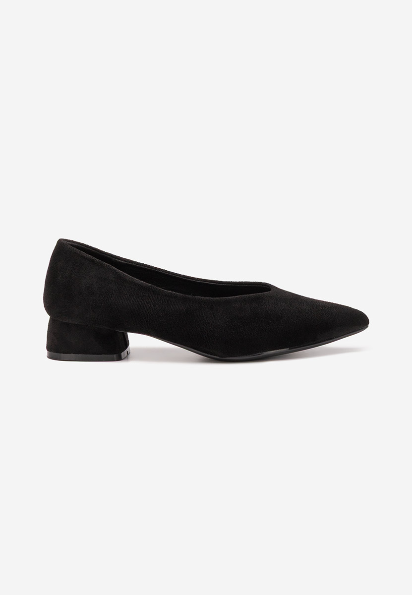 Pantofi cu toc gros Takisa negri