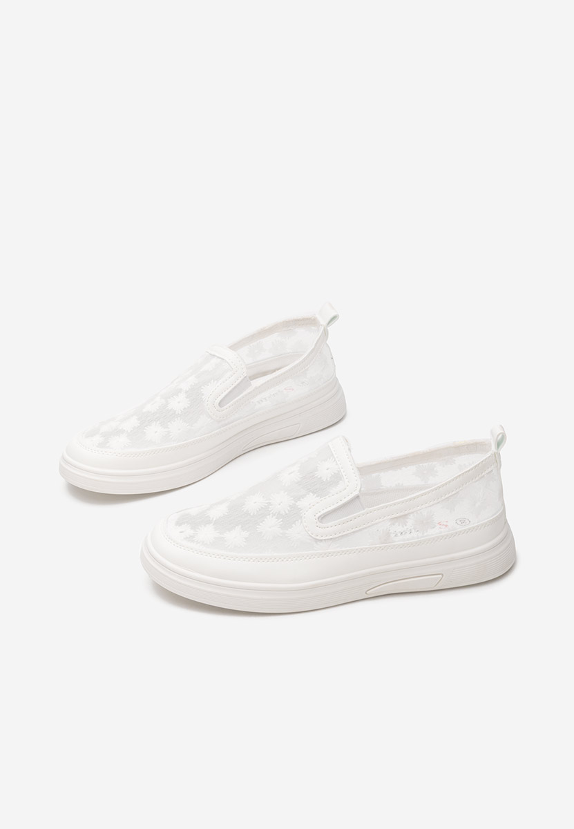 Pantofi casual dama Latyssa albi