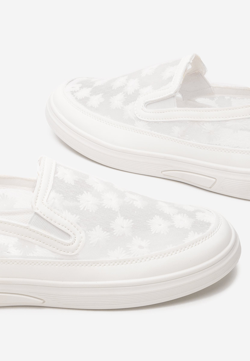 Pantofi casual dama Latyssa albi