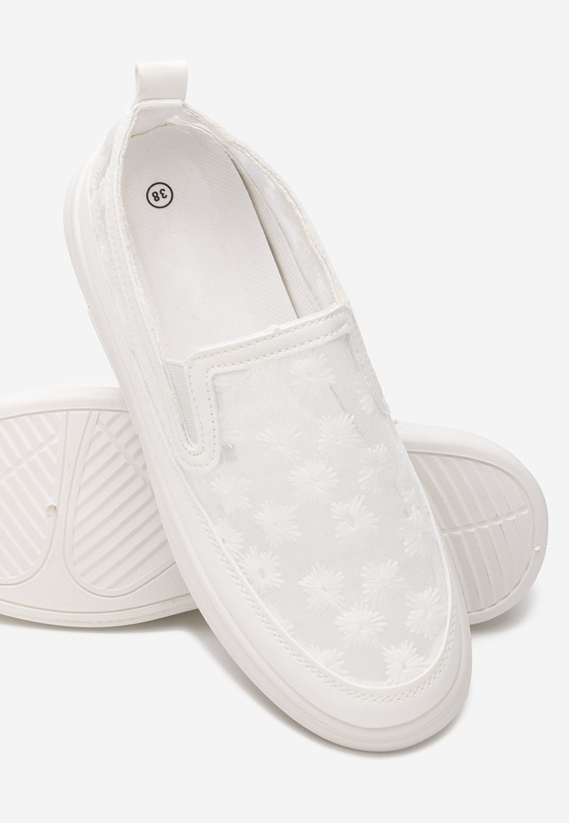 Pantofi casual dama Latyssa albi