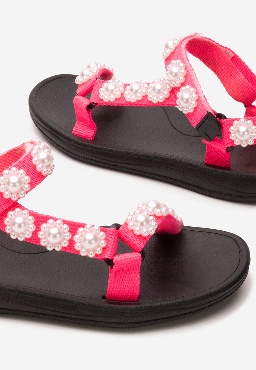 Sandale fara toc Nursia fucsia