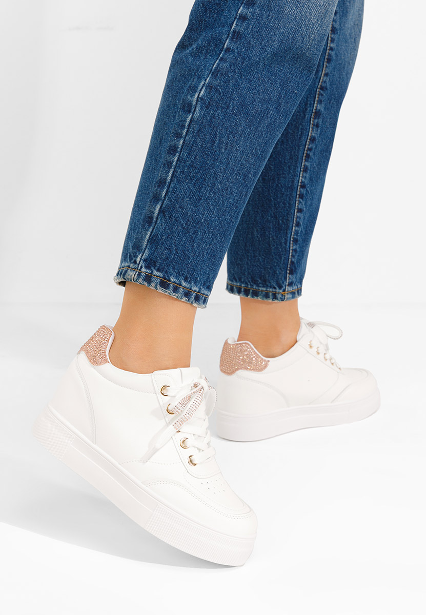 Sneakers cu platforma Grivina V2 albi