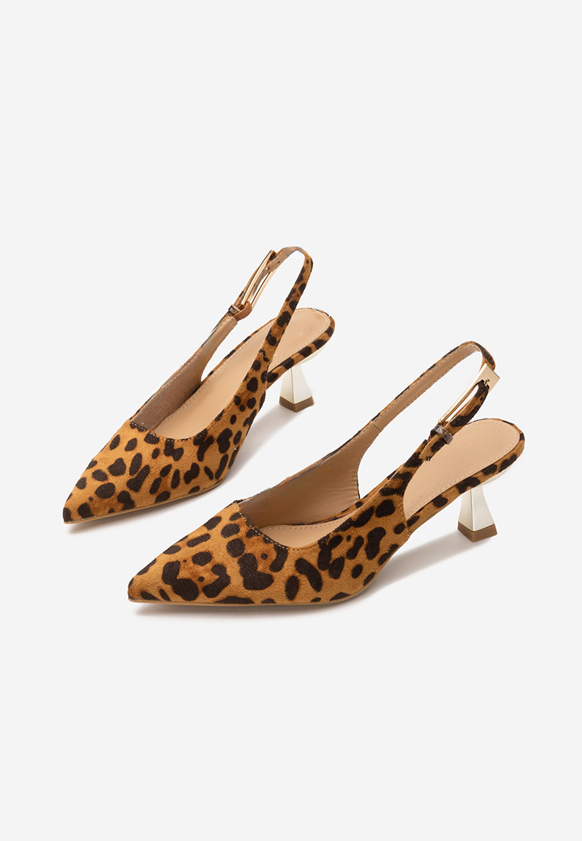 Pantofi slingback Ayako leopard