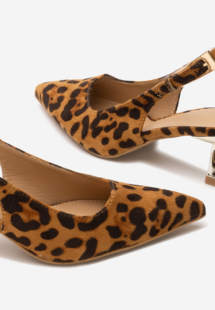 Pantofi slingback Ayako leopard