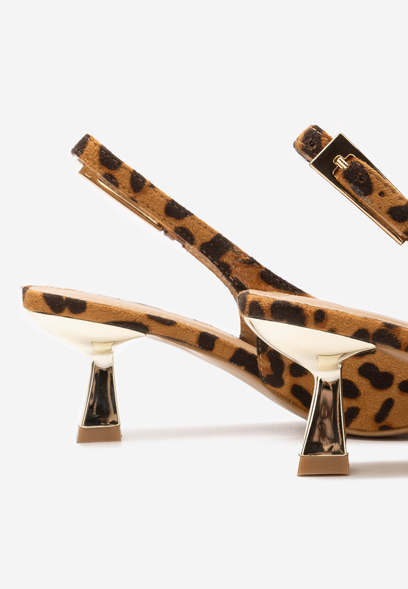 Pantofi slingback Ayako leopard