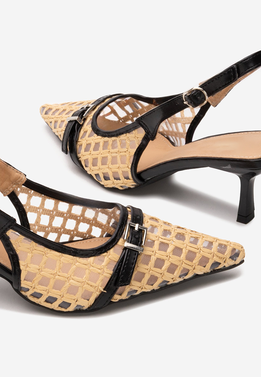 Pantofi slingback Laine negri