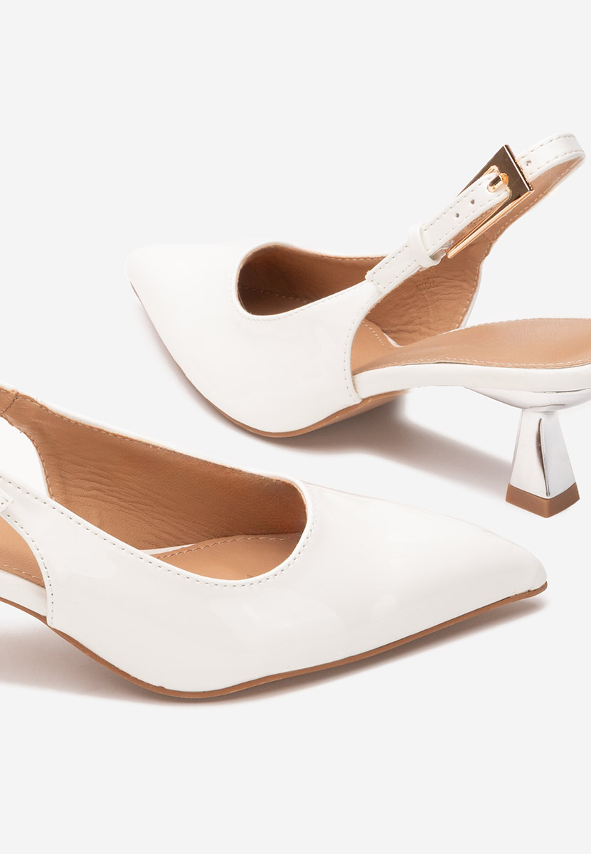Pantofi slingback Ayako albi