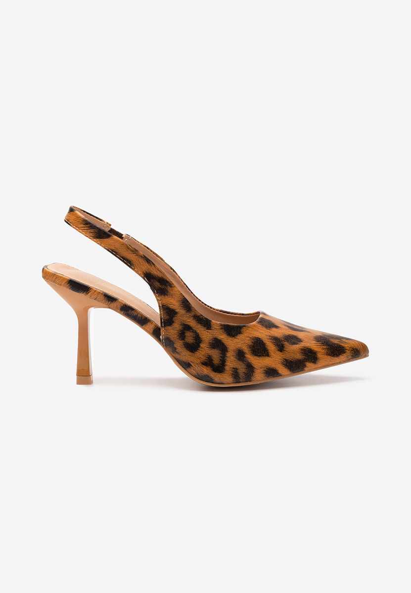 Pantofi slingback Nomalisa leopard