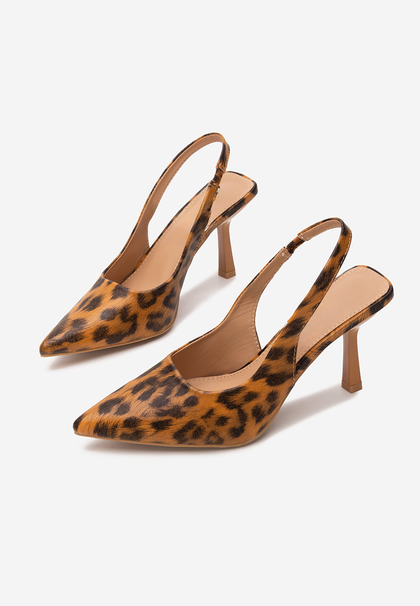 Pantofi slingback Nomalisa leopard
