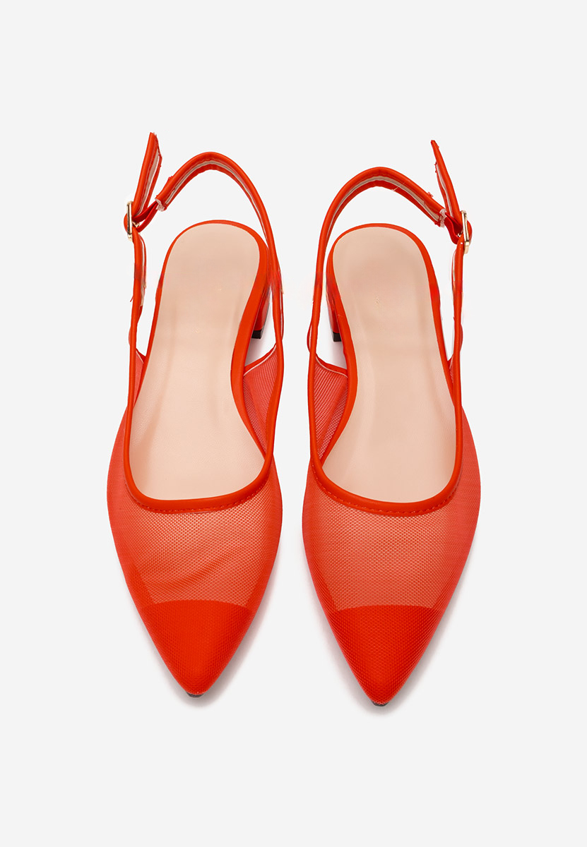 Pantofi slingback Margaryte rosii