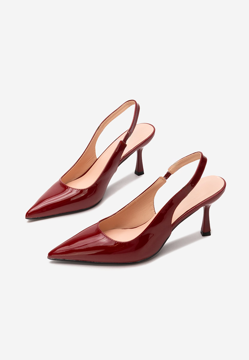 Pantofi slingback Laurina bordo