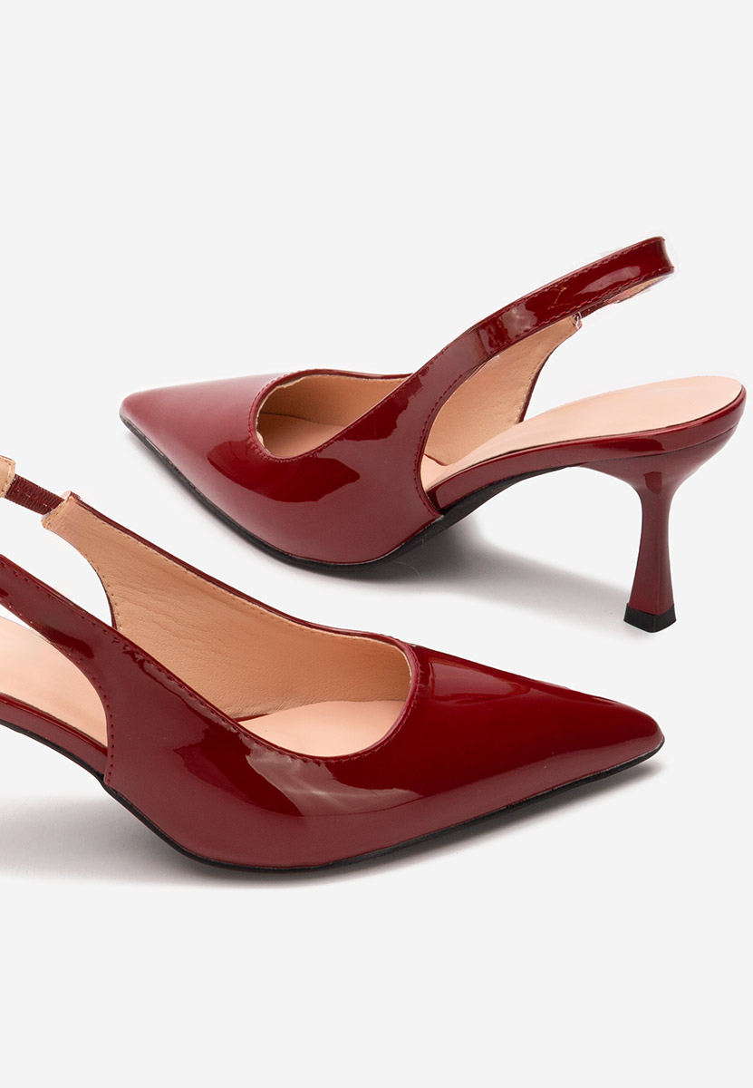 Pantofi slingback Laurina bordo