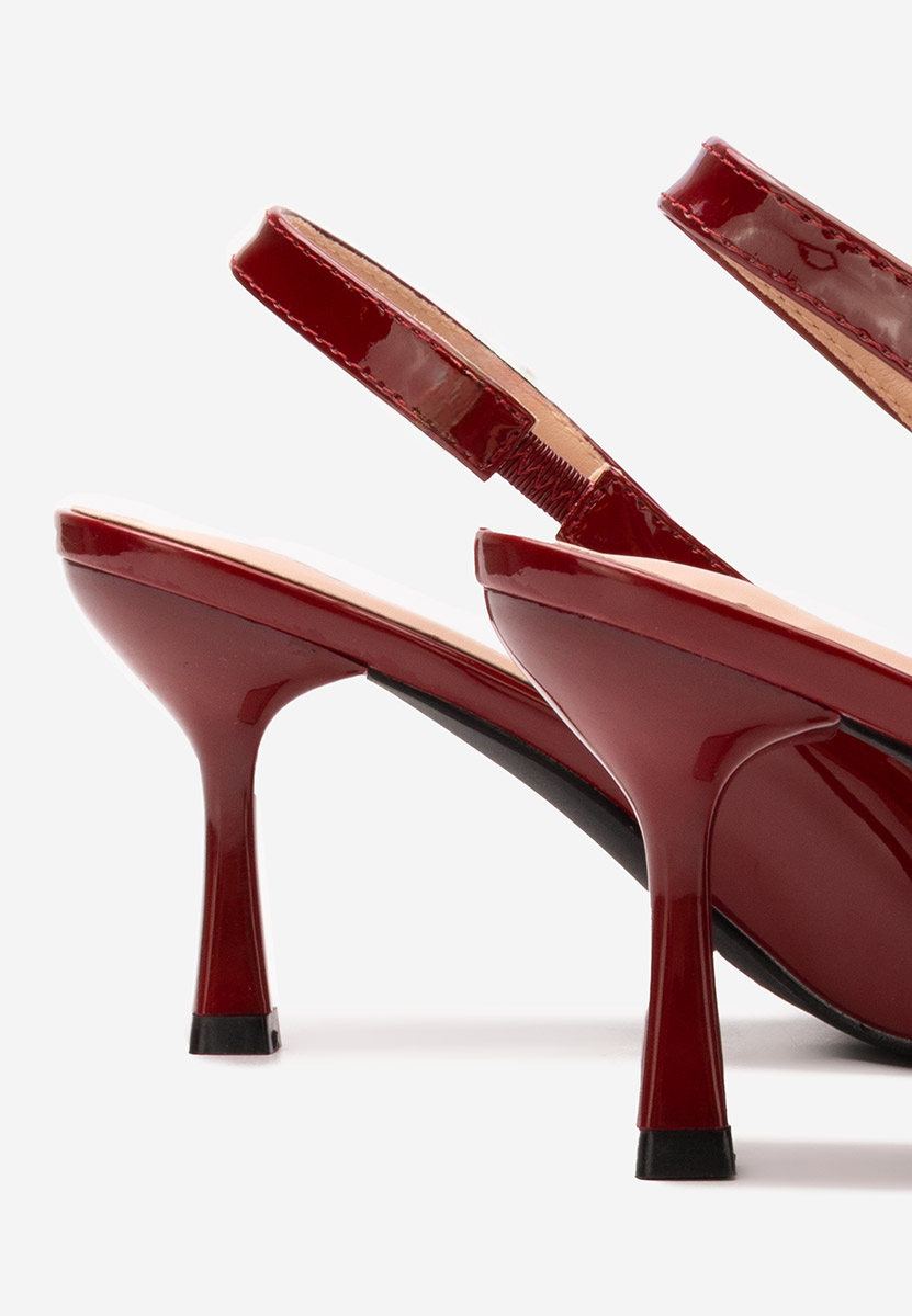 Pantofi slingback Laurina bordo