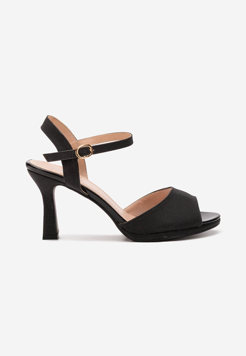 Sandale cu toc Donella negre