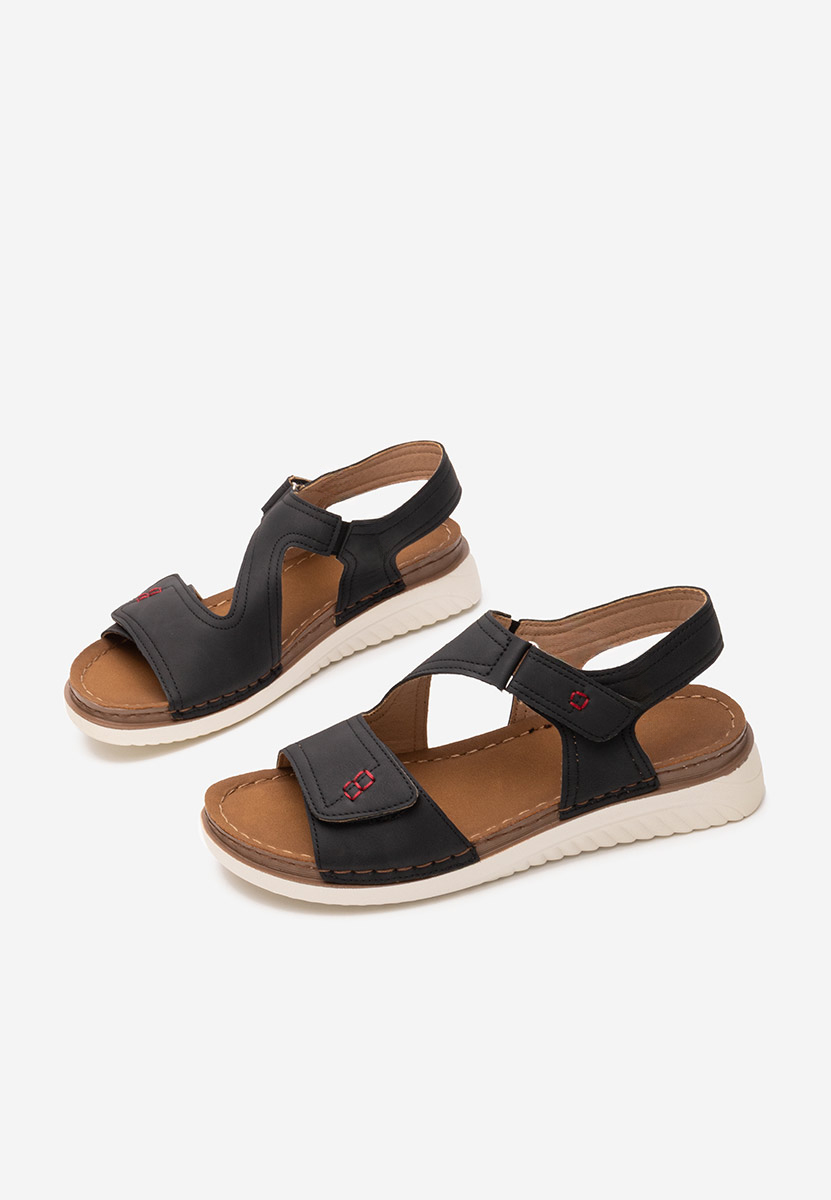Sandale dama fara toc Metina V2 negre