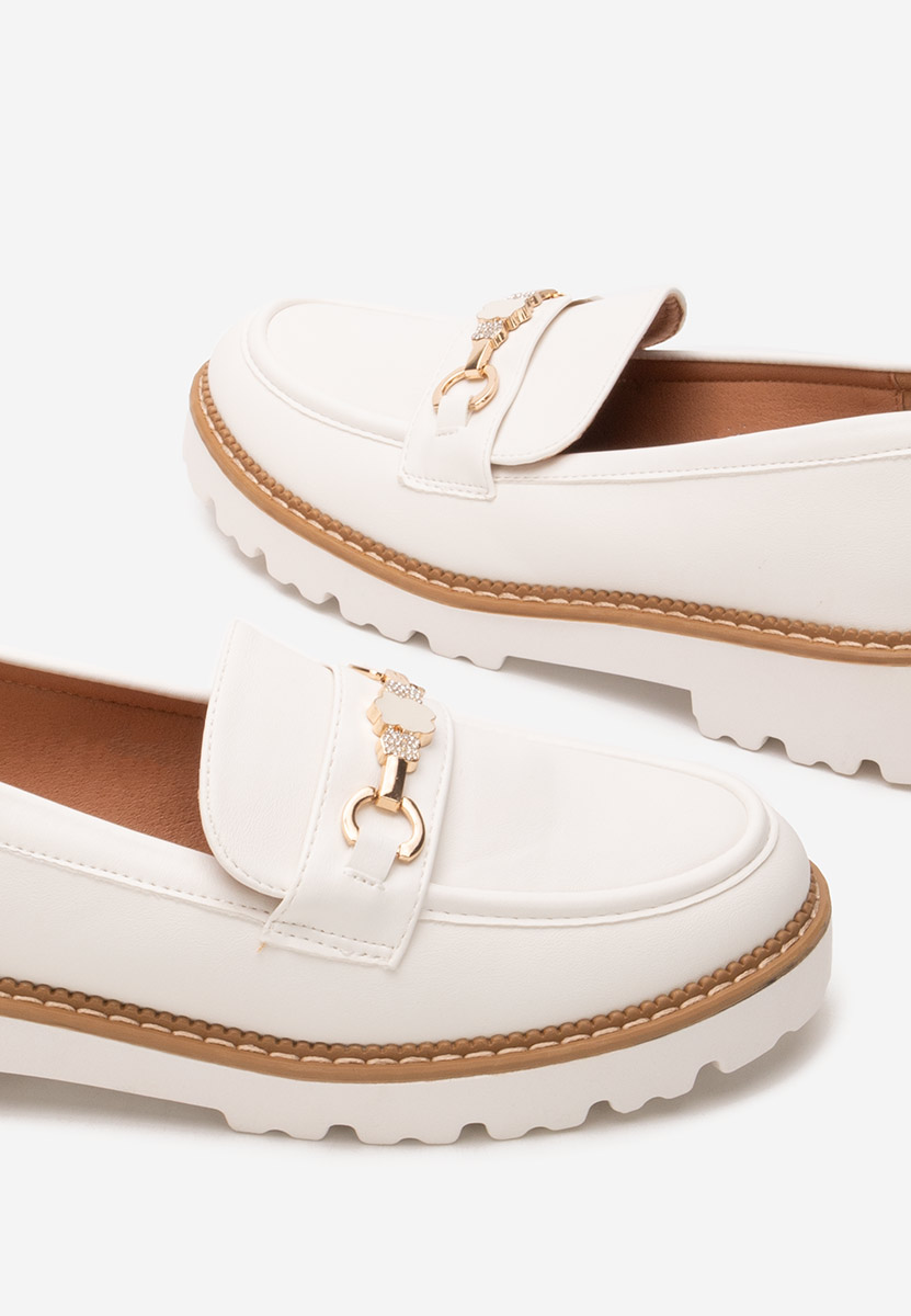 Mocasini dama Aelle V2 albi