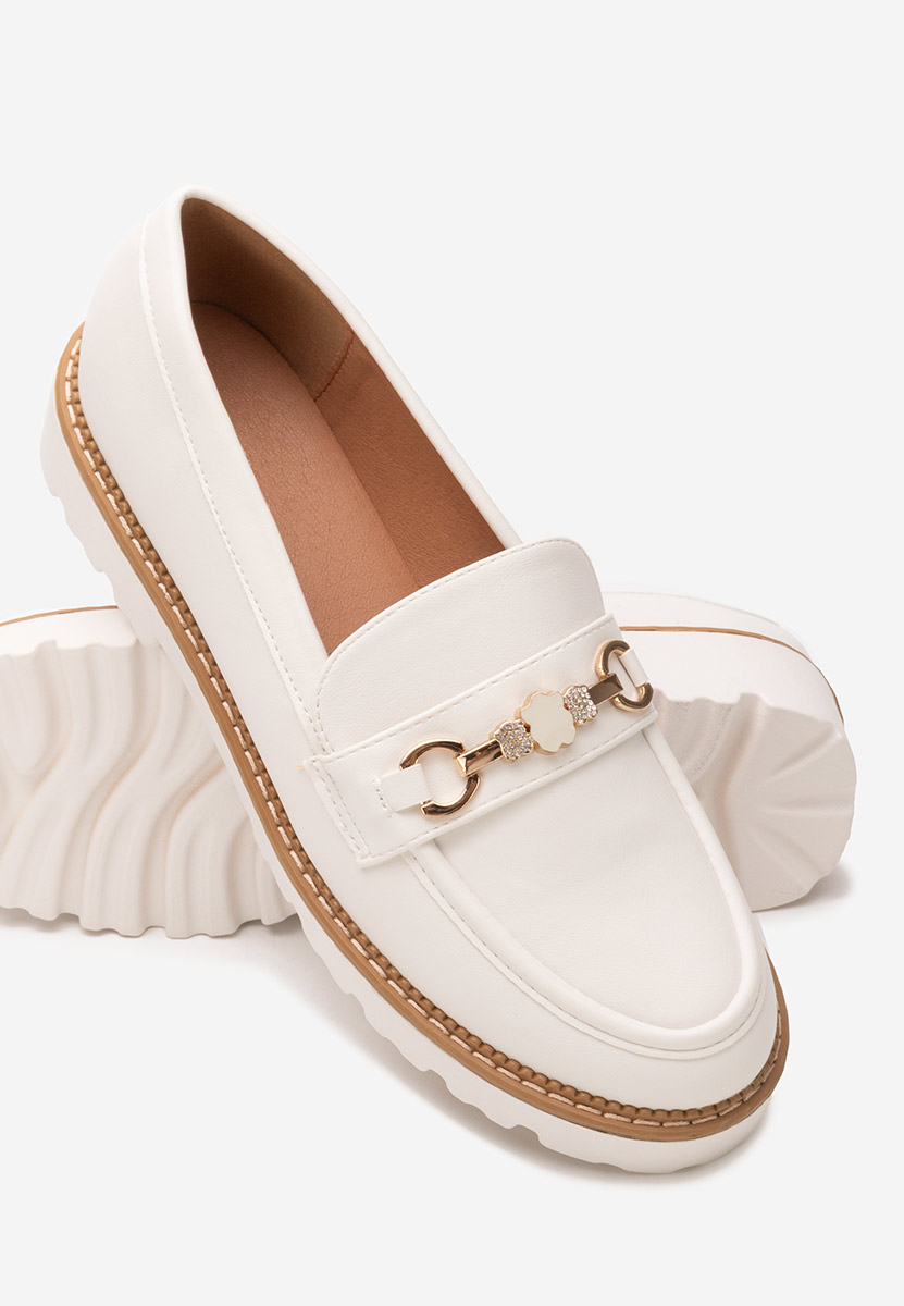 Mocasini dama Aelle V2 albi