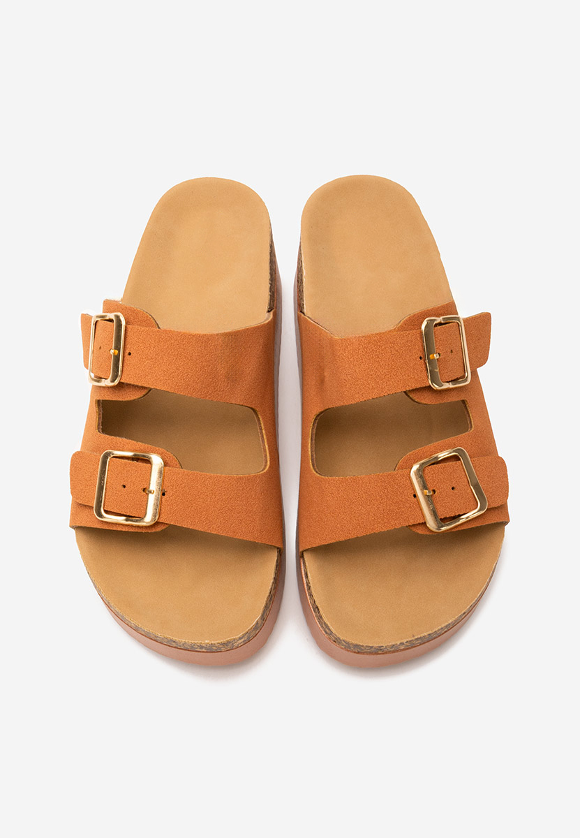 Papuci cu platformă Edenia camel