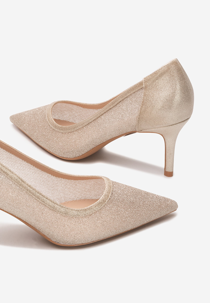 Pantofi stiletto Nidela aurii