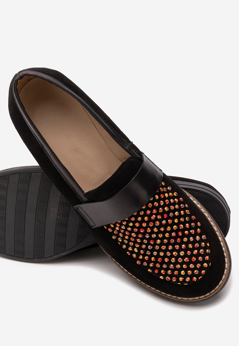 Mocasini piele naturala Aleda V2 negri