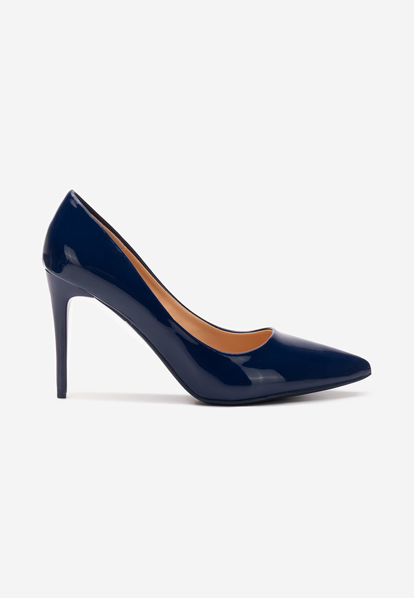 Pantofi stiletto lacuiti Melany navy