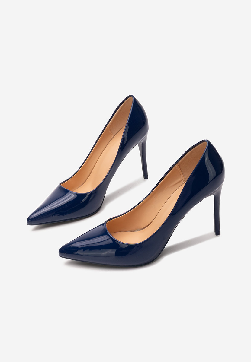 Pantofi stiletto lacuiti Melany navy