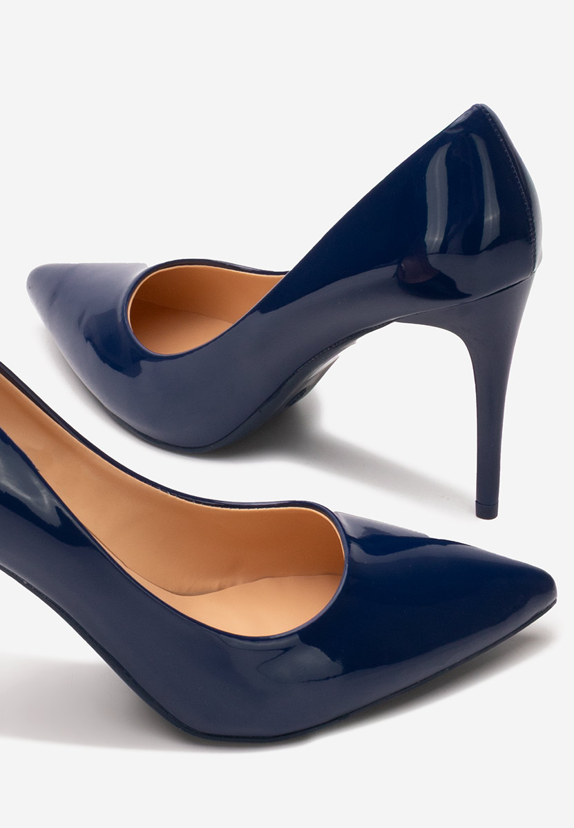 Pantofi stiletto lacuiti Melany navy