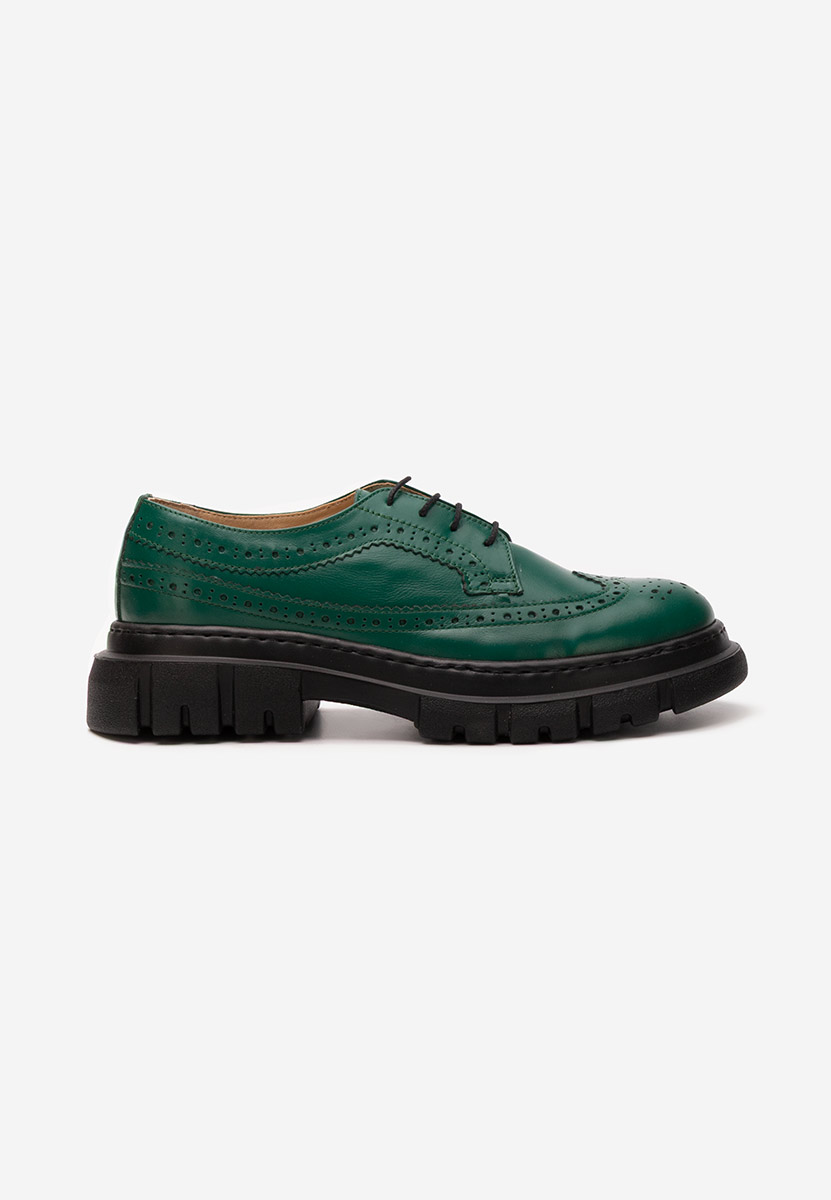 Pantofi dama brogue Henise V3 verzi