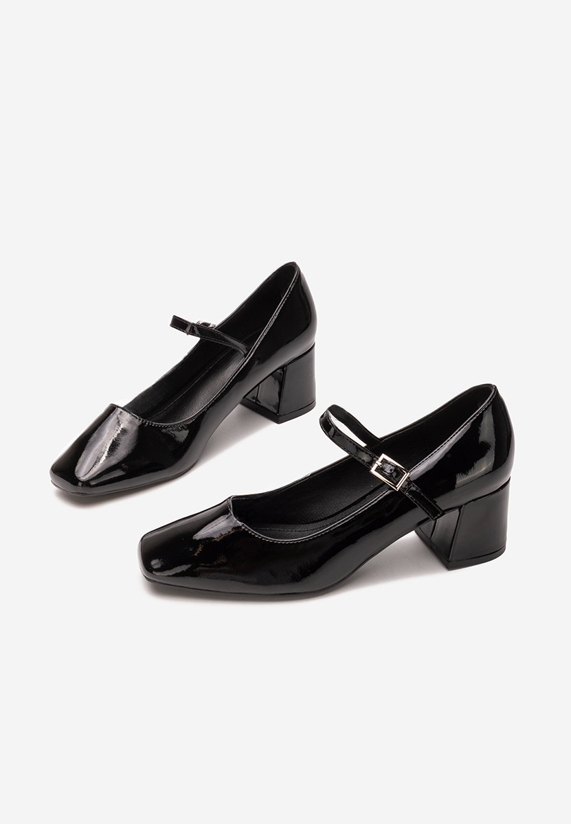 Pantofi cu toc gros Erosa negri