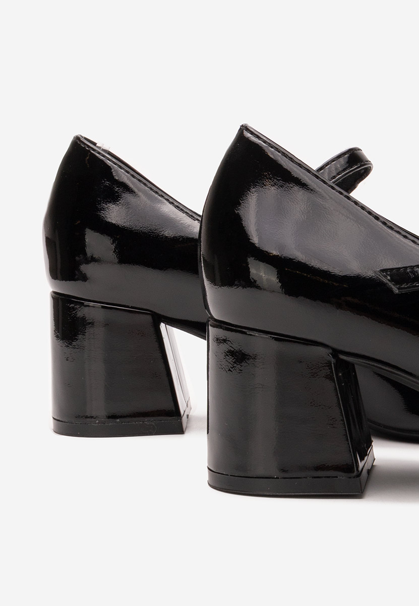 Pantofi cu toc gros Erosa negri