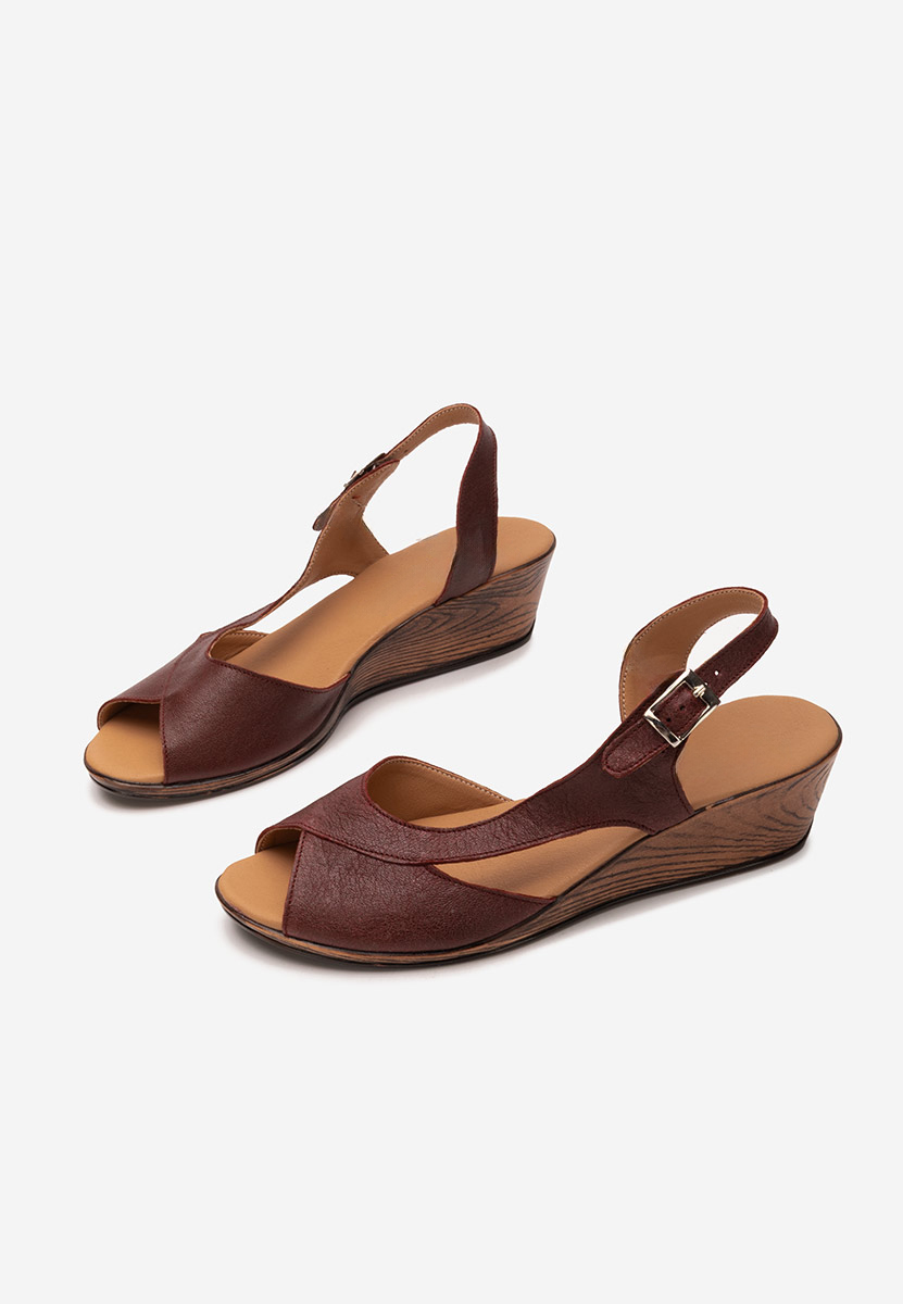 Sandale dama piele Rhonia grena