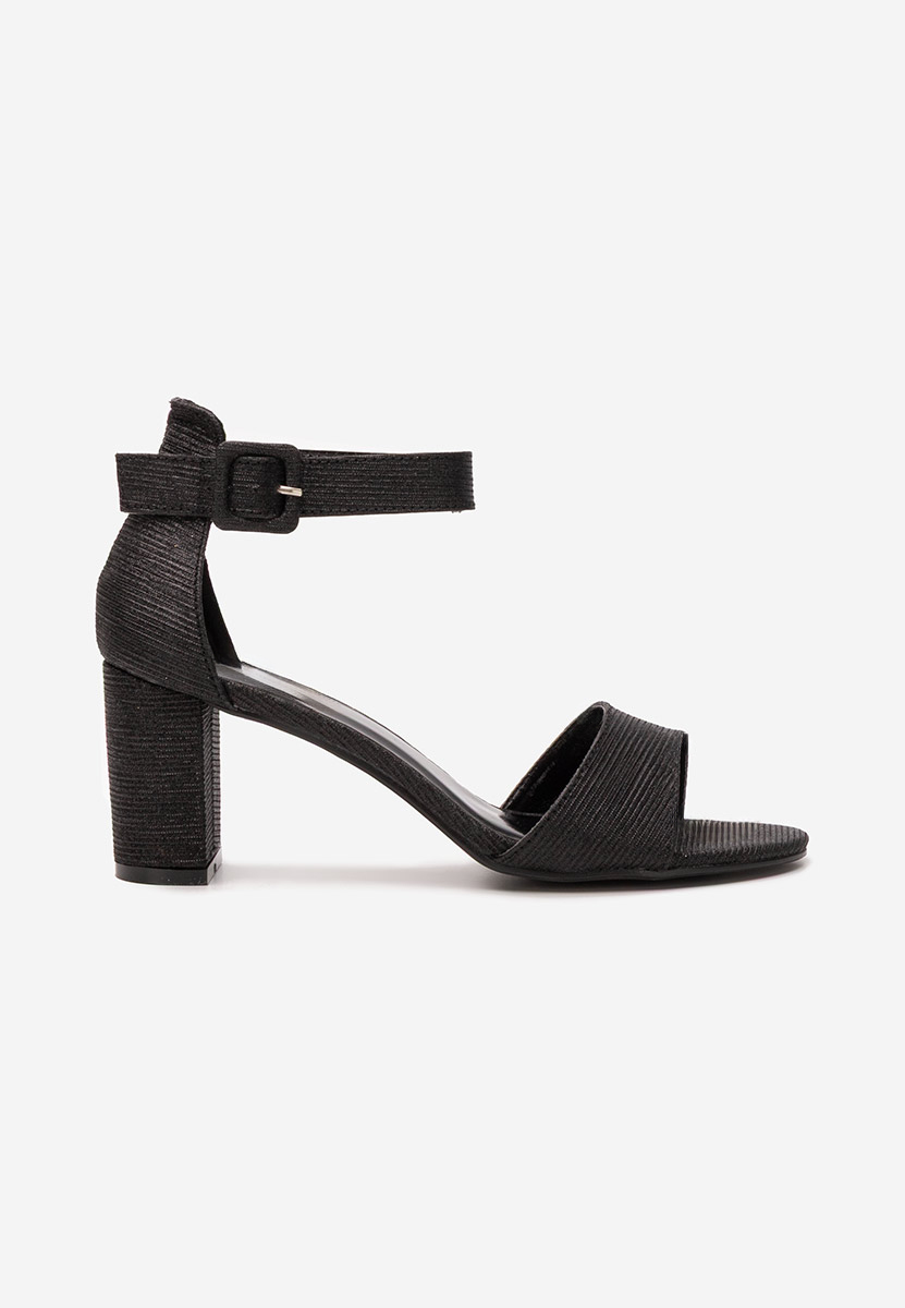 Sandale cu toc gros Towanda negre