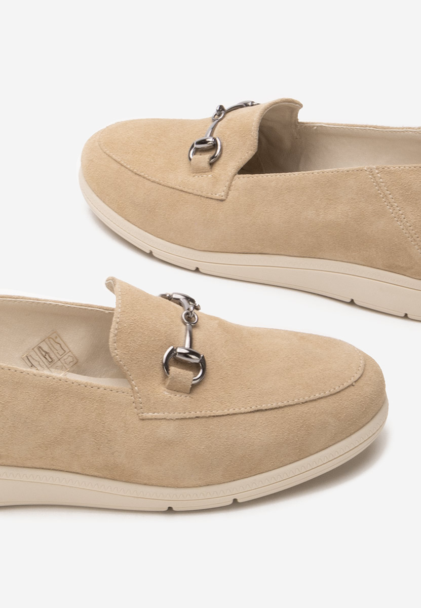 Mocasini dama piele Elvia B V2 bej