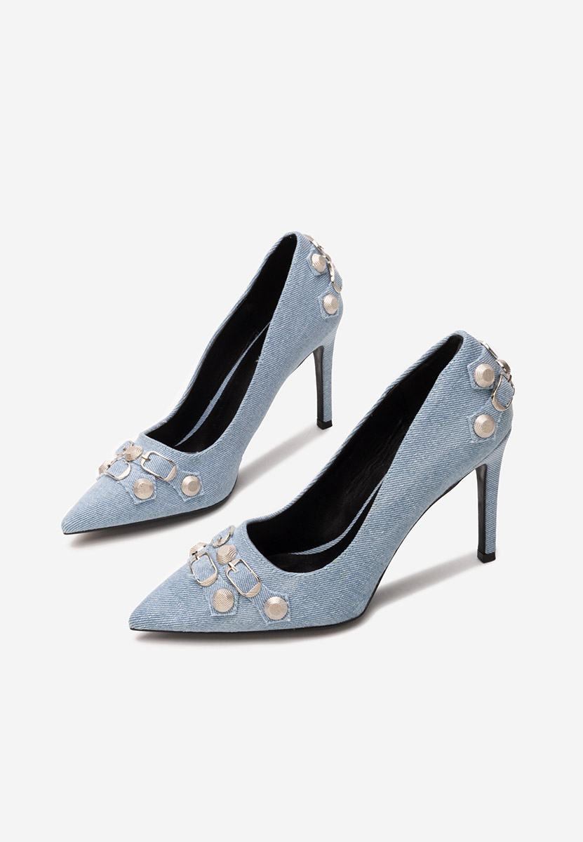 Pantofi stiletto Supreme albastri