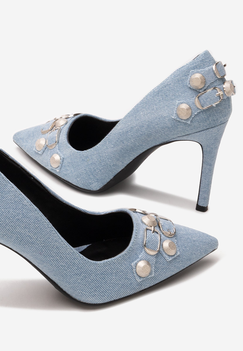 Pantofi stiletto Supreme albastri