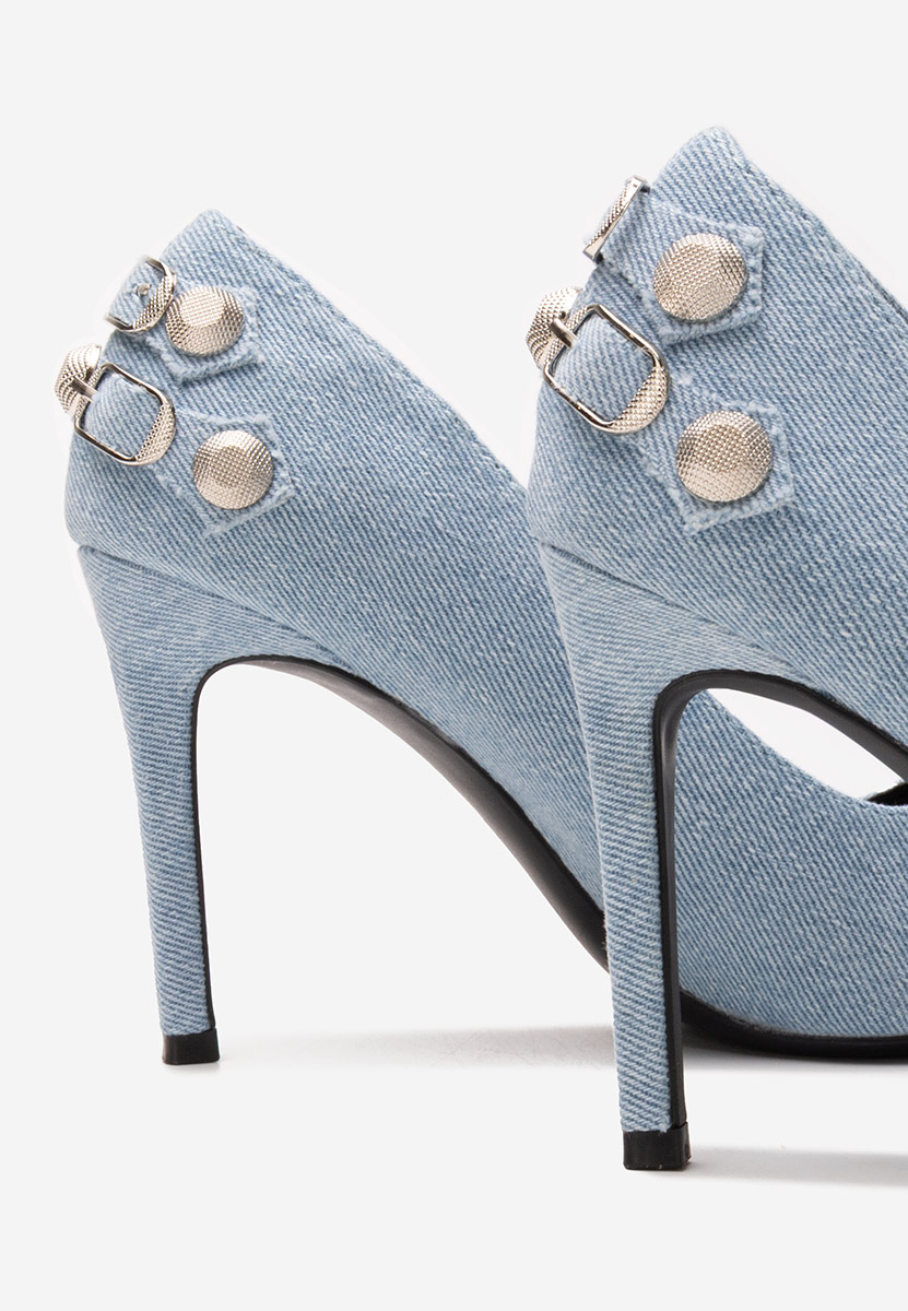 Pantofi stiletto Supreme albastri
