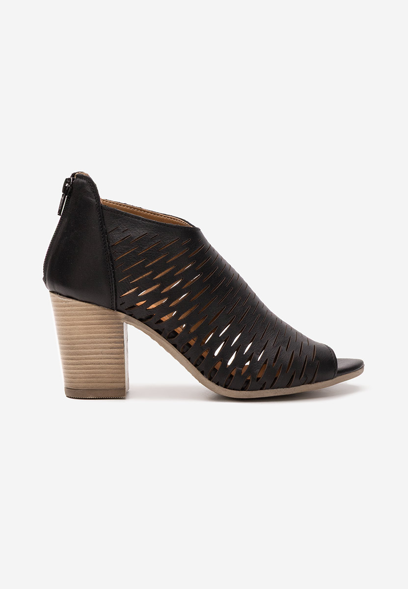 Sandale cu toc gros Zarata negre