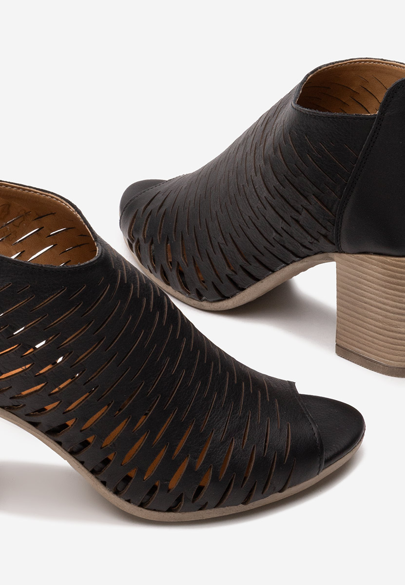Sandale cu toc gros Zarata negre