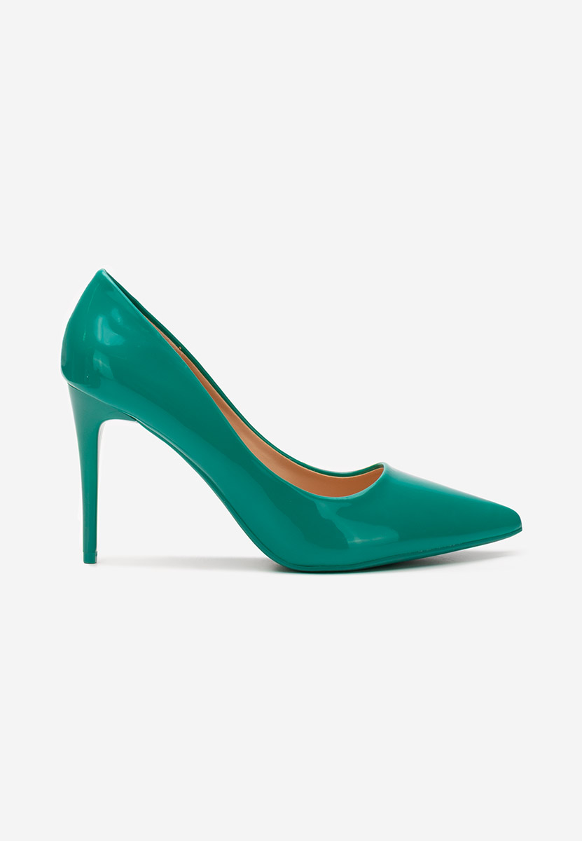 Pantofi stiletto Melany verzi